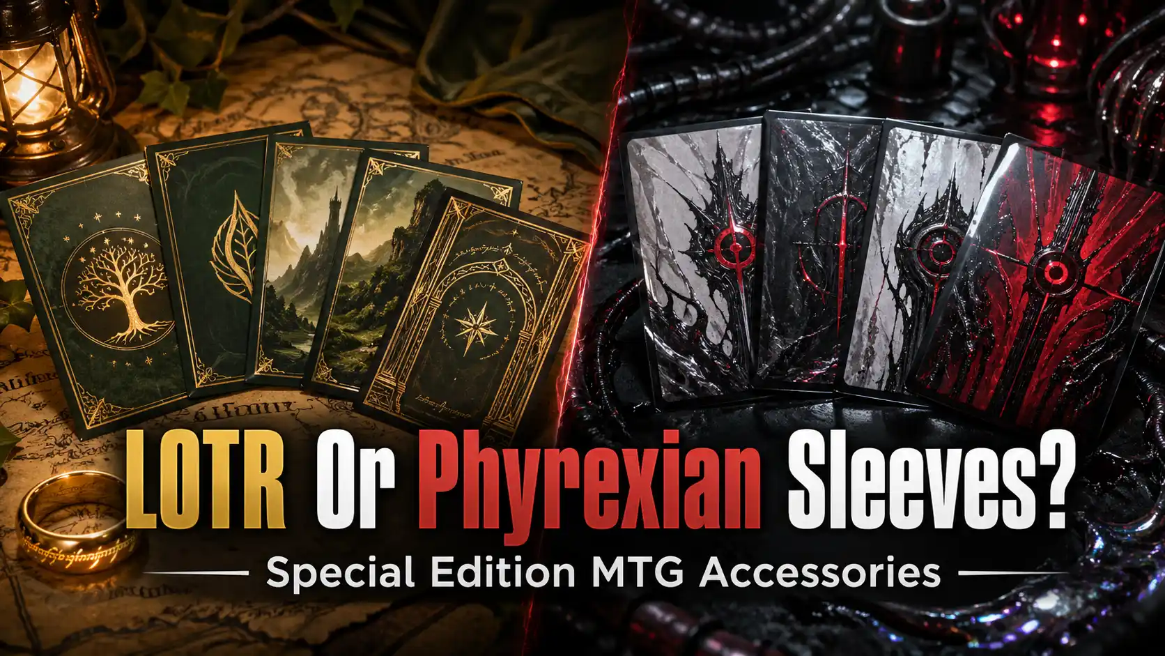 Are There Special Editions of Lord of the Rings or Phyrexian Sleeves for MTG?